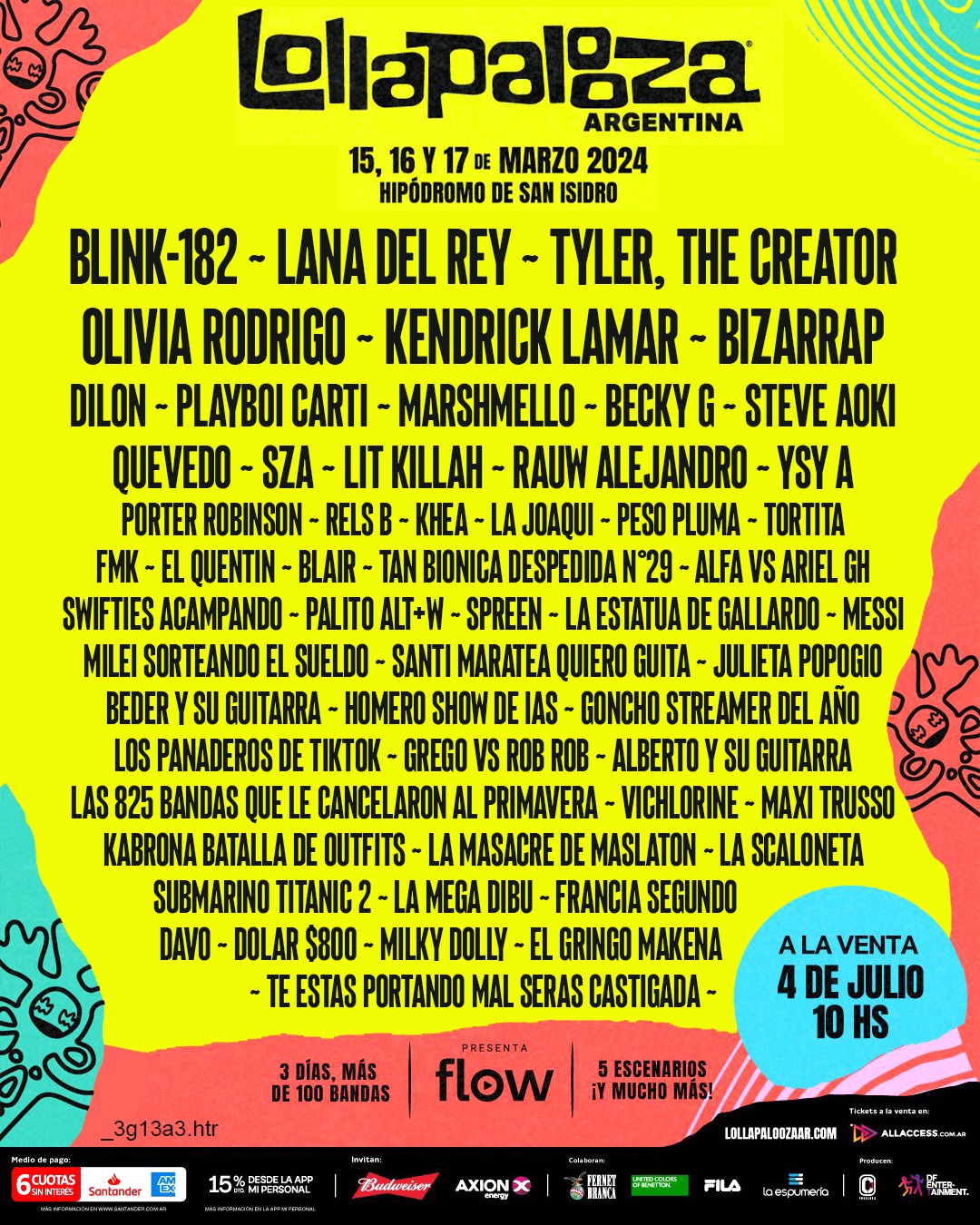 Se Confirmó El Lollapalooza 2024 En Argentina: ¿Qué Artistas Se ...